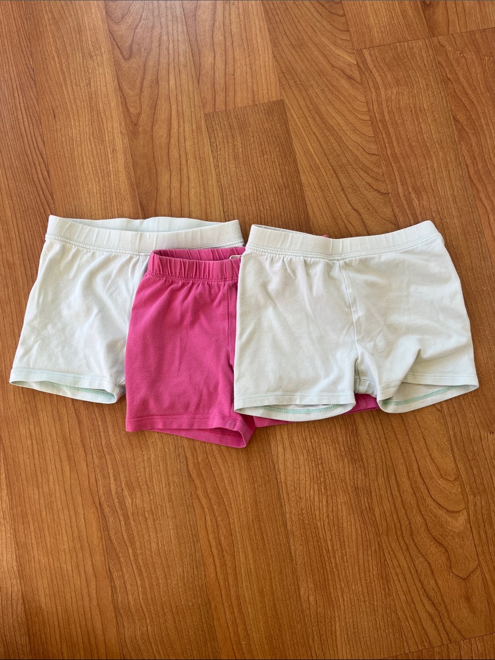 GAP Girls' Cotton Shorts Trio - mint green & Pink - biker cartwheel shorts